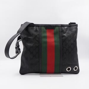 CD30 💖 GUCCI 500 Imprime Monogram Web Flat Messenger Bag